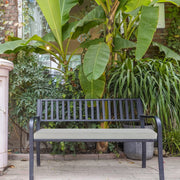 VINGLI Fabric Outdoor Bench Settee Mat Navy Blue/Grey