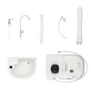 VINGLI 5/8Gallon Portable Camping Sink w/Towel Holder & Soap Dispenser White