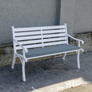 VINGLI Fabric Outdoor Bench Settee Mat Navy Blue/Grey