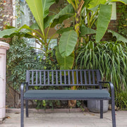 VINGLI Fabric Outdoor Bench Settee Mat Navy Blue/Grey