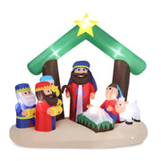 VINGLI 6.5ft Christmas Decorations Outdoor Inflatables Nativity Scene with Blower