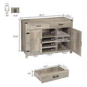 VINGLI Buffet Cabinet Sideboards Kitchen Storage with 2 Drawers and Cabinets