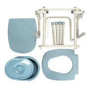 OMECAL 450lbs Homecare Toilet Seat Adjustable Height With Safety Steel Fram