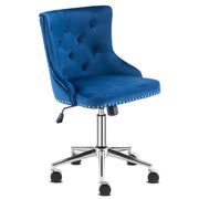 VINGLI AC101 Tufted Velvet Adjustable Rolling Home Office Chair with Wheels