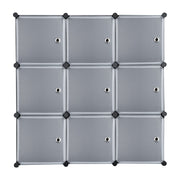 VINGLI 9 Cubes Plastic DIY Modular Storage Organizer Shelves Black