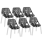 VINGLI Modern Accent Armless Dining Chairs with Plastic Feet Pads