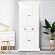VINGLI 72" Freestanding Kitchen Pantry Cabinet with 3 Adjustable Shelves