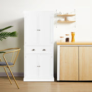 VINGLI 72" Freestanding Kitchen Pantry Cabinet with 3 Adjustable Shelves