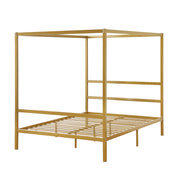 VINGLI Metal Canopy Bed Frame with Heavy Duty Steel Slat