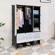 VINGLI Portable 12/16/30 Cubes Storage Organizer Shelves with Doors