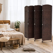 VINGLI 6FT 4/6 Panel Folding Rattan Room Divider Privacy Screen