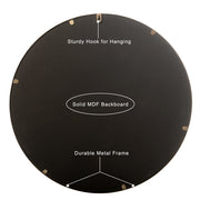 VINGLI 20/24/30 Inch Black Circle Wall Mirror Metal Coated Frame for Entryways Washrooms Living Rooms and More