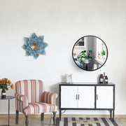 VINGLI 20/24/30 Inch Black Circle Wall Mirror Metal Coated Frame for Entryways Washrooms Living Rooms and More