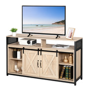 VINGLI 55in TV Stand Unit Entertainment Center Console Table TV Cabinet With Drawers White Oak