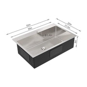 VINGLI 25in/30in/32in Drop-in Kitchen Sink 18 Gauge Stainless Steel Single Bowlwith with Sink Protector