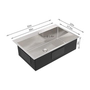 VINGLI 25in/30in/32in Drop-in Kitchen Sink 18 Gauge Stainless Steel Single Bowl with Sink Protector