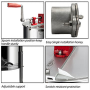 VINGLI Manual Stainless Honey Extractor Separator 2 Frames/ 3 Frame/ 4 Frames