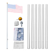 VINGLI Upgraded Sectional Aluminum Flagpole 20FT/ 25FT