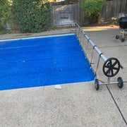 VINGLI 21 Feet/ 18 Feet Pool Solar Cover Reel Set Aluminum