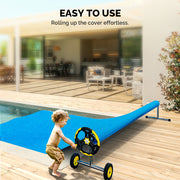 VINGLI 18 Feet Solar Pool Cover Reel Set Aluminum