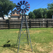 VINGLI 8FT Metal Windmill Ornamental Spinner Garden Decorations