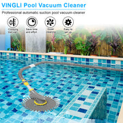 VINGLI Pool Vacuum Cleaner Automatic Sweeper Swimming Pool Creepy Crawler Grey/Blue