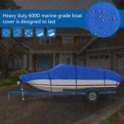 VINGLI 600D Polyeste Heavy Duty Boat Cover Blue/ Gray