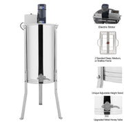 VINGLI 2 Frame/ 4 Frame Electric  Stainless  Honey Extractor Separator