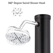VINGLI 5.5/9.3 Gallon Solar Heated Shower with Shower Head and Foot Shower Tap