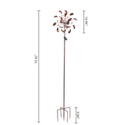 VINGLI 7 Feet LED  Solar Metal Wind Spinner