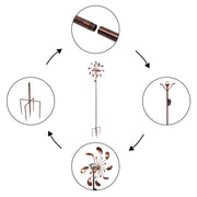 VINGLI 7 Feet LED  Solar Metal Wind Spinner
