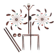 VINGLI 7 Feet LED  Solar Metal Wind Spinner