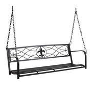 VINGLI 4FT Metal Antique Patio Porch Swing Upgraded  660lbs