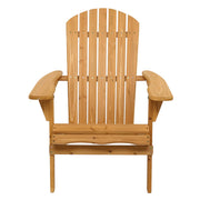 VINGLI Adirondack Chair Wooden Outdoor Patio Fire Pit Chairs Folding Chair