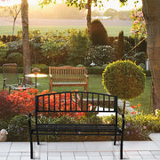 VINGLI 51 Inch Outdoor Metal Bench Black