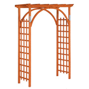 VINGLI 85in Wood Garden Arbor Arch Trellis For Outdoor Wedding Backyard Lawn Climbing Plants