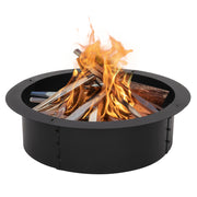 VINGLI 36in Heavy Duty Steel Ground Fire Pit DIY Fire Pit Rim Above or In-Ground for Camping Outdoors