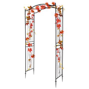 VINGLI Garden Arbor Arch for Climbing Plants Outdoor Garden Lawn Party Backyard Black