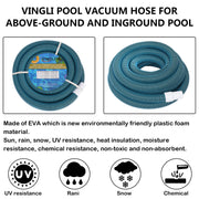 VINGLI Heavy Duty Swimming Pool Vacuum Hose For Inground Pools 40 Feet/ 45 Feet/ 50 Feet/ 55 Feet