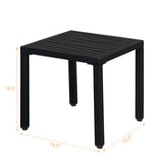 VINGLI 19in Metal Patio Side Coffee Bistro Table Indoor Outdoor Furniture