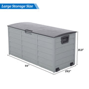 VINGLI 75 Gallon Outdoor Storage Box Black/Grey/Coffee