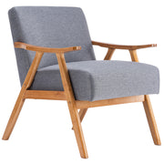 VINGLI Modern Accent Chair with Rubber Wood Frame