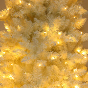 VINGLI 6.5/7.5 ft White Pencil Slim Christmas Tree With LED Light Xmas Tree For Decoration