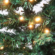 VINGLI 6.5ft Artificial Slim Flocking Christmas Tree With LED Lights For Xmas Decoration