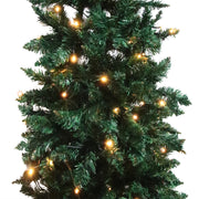 VINGLI 6.5ft Artificial Slim Flocking Christmas Tree With LED Lights For Xmas Decoration