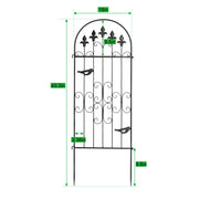 VINGLI 4PCS Metal Decorate Garden Trellis Outdoor Iron Fence for Vines and Climbing Plants