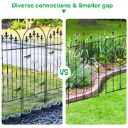 VINGLI 4PCS Metal Decorate Garden Trellis Outdoor Iron Fence for Vines and Climbing Plants