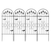 VINGLI 4PCS Metal Decorate Garden Trellis Outdoor Iron Fence for Vines and Climbing Plants