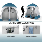 VINGLI 7.5 FT 2 Room Camping Shower Tent with Carrying Bag