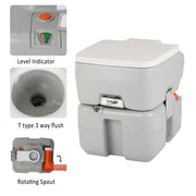 VINGLI 5.5 Gallon Camping Portable Toilet with Carrying Bag & Large Capacity Tank